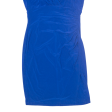 LAUREN RALPH LAUREN Ruched Stretch Womens Bodycon Blue Sleeveless Midi UK 10 Hot on Sale