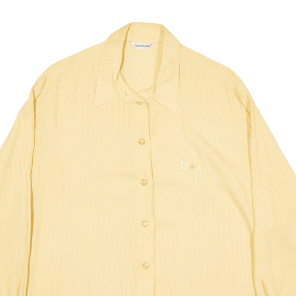 HAMMERLE Womens Plain Shirt Yellow Viscose Long Sleeve L For Discount