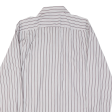 HUGO BOSS Mens Formal Shirt White Striped Long Sleeve M Fashion