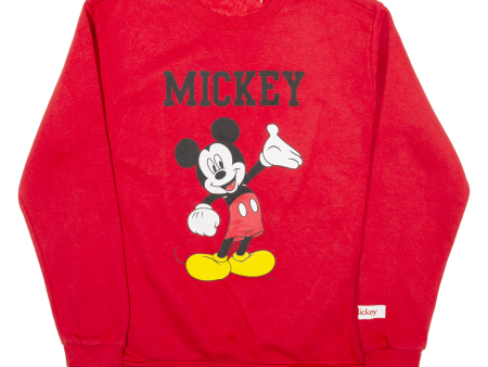 DISNEY Mickey Mouse Mens Sweatshirt Red XL Online Sale