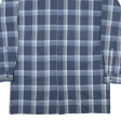 Tall Mens Shirt Blue Check Long Sleeve M Sale