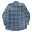 Mens Shirt Blue Check Long Sleeve M Discount