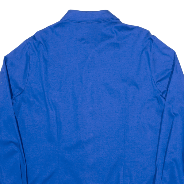 Stretch Womens Plain Shirt Blue Long Sleeve XL Fashion