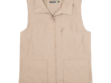 OUTDOOR SPORT Mens Waistcoat Beige L For Discount