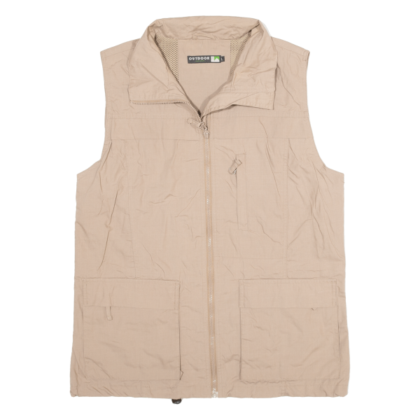 OUTDOOR SPORT Mens Waistcoat Beige L For Discount