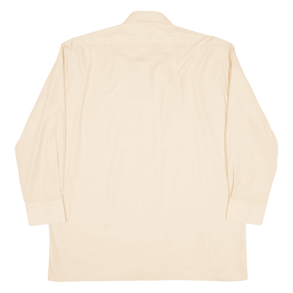 MASTER STYLE Mens Plain Shirt Beige Long Sleeve S Online Sale