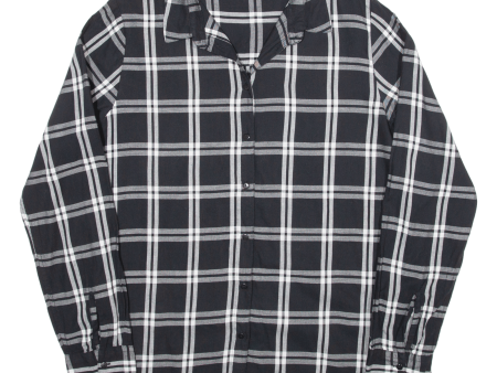 Womens Shirt Black Check Long Sleeve L on Sale