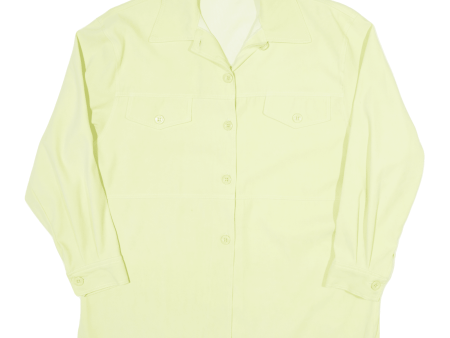 Womens Plain Shirt Green Long Sleeve L on Sale