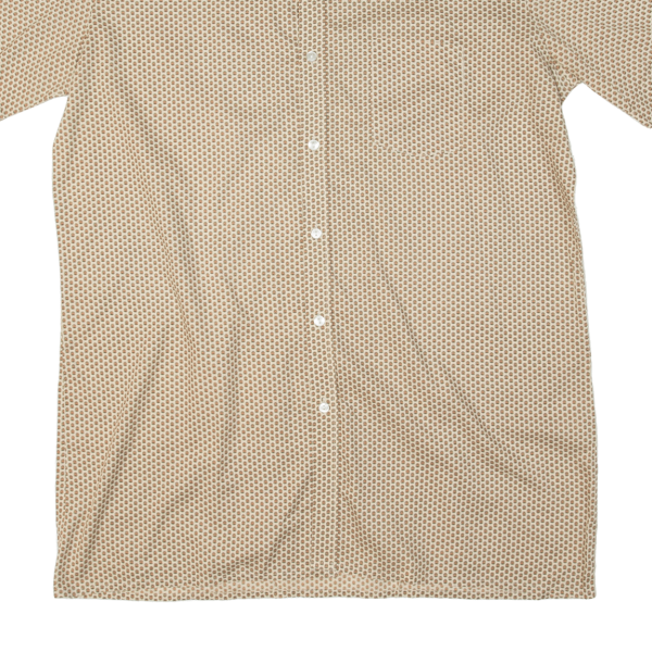 MARSUM Mens Shirt Cream 80s Spotted L Online Sale