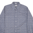 RESISTO Slimline Mens Shirt Blue Check Long Sleeve M For Sale