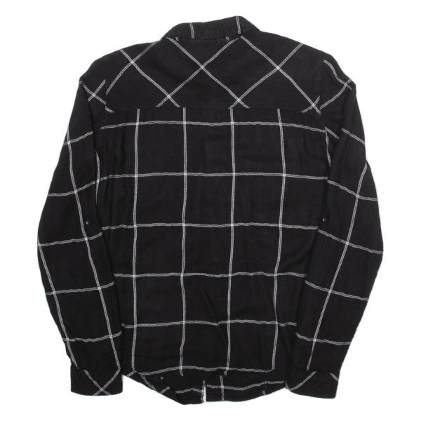 TALLY WEIJL Womens Shirt Black Check Long Sleeve S For Discount