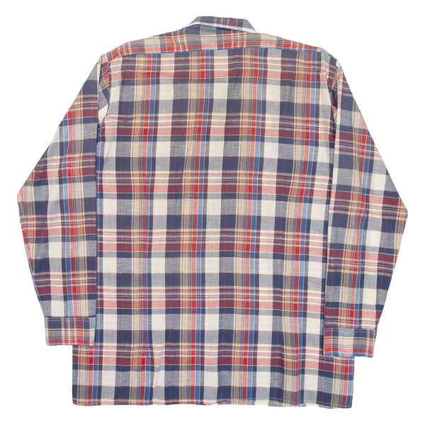 MASTER STYLE Mens Shirt Blue Check Long Sleeve L Online Sale