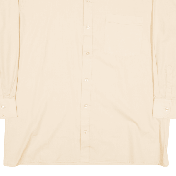 MASTER STYLE Mens Plain Shirt Beige Long Sleeve S Online Sale