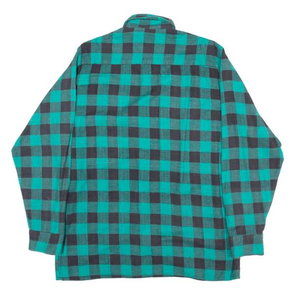 GIUSEPPE DICLASSICO Mens Shirt Green Check Long Sleeve M Cheap