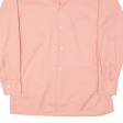 M TELSTAR Mens Plain Shirt Pink Long Sleeve L Online Sale