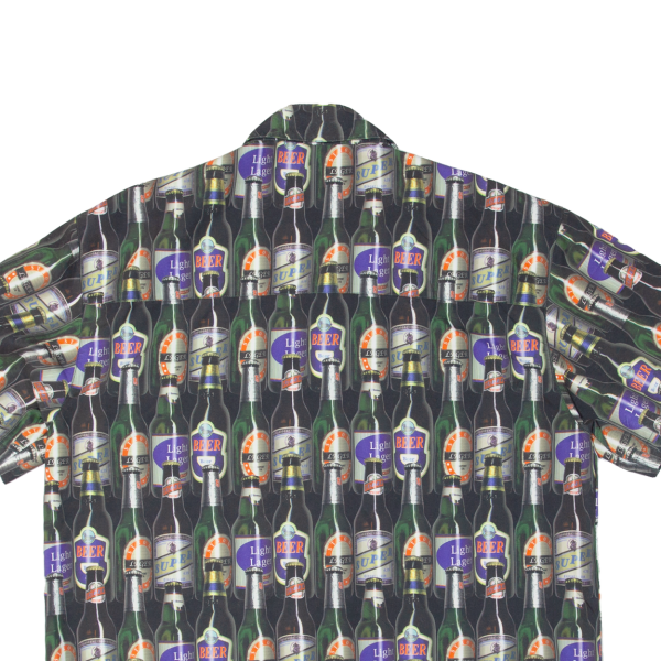 ANGELO LITRICO Beer Lager Mens Shirt Black Crazy Pattern XL Online Sale