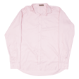 NEW FASHION Plain Shirt Pink 90s Long Sleeve Mens M For Discount