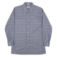 RESISTO Slimline Mens Shirt Blue Check Long Sleeve M For Sale