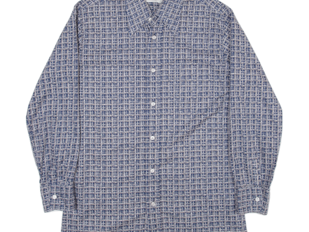 RESISTO Slimline Mens Shirt Blue Check Long Sleeve M For Sale