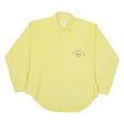 SAHARA CLUB Mens Plain Shirt Yellow Long Sleeve M Sale