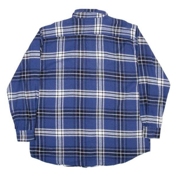 Mens Flannel Shirt Black Check Long Sleeve L Online Hot Sale