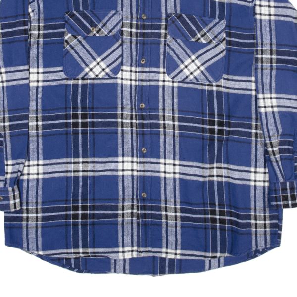 Mens Flannel Shirt Black Check Long Sleeve L Online Hot Sale