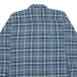 Mens Shirt Blue Check Long Sleeve M Discount