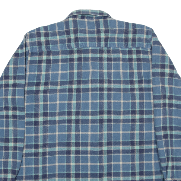 Mens Shirt Blue Check Long Sleeve M Discount