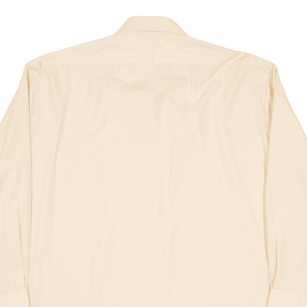 MASTER STYLE Mens Plain Shirt Beige Long Sleeve S Online Sale