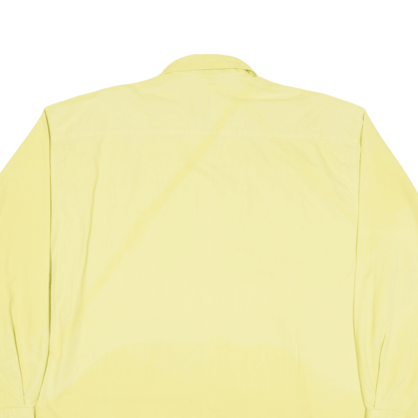 SAHARA CLUB Mens Plain Shirt Yellow Long Sleeve M Sale