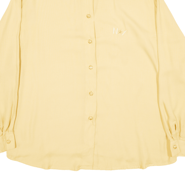 HAMMERLE Womens Plain Shirt Yellow Viscose Long Sleeve L For Discount