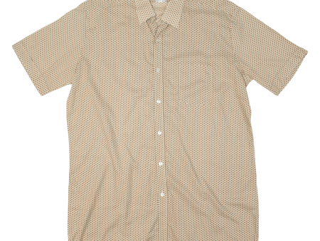 MARSUM Mens Shirt Cream 80s Spotted L Online Sale