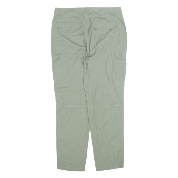 CHICOREE Cargo Womens Trousers Green Regular Tapered W35 L31 For Cheap