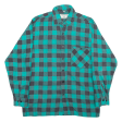 GIUSEPPE DICLASSICO Mens Shirt Green Check Long Sleeve M Cheap