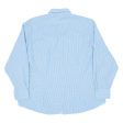 ADIDAS Slim Line Mens Shirt Blue Gingham Long Sleeve L Sale