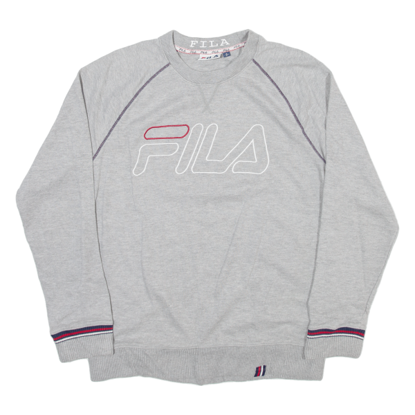 FILA Mens Sweatshirt Grey S Online Hot Sale