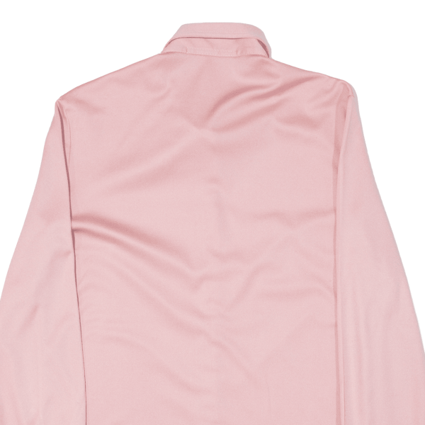 TERSUISSE Stretch Plain Shirt Pink 80s Long Sleeve Womens S on Sale