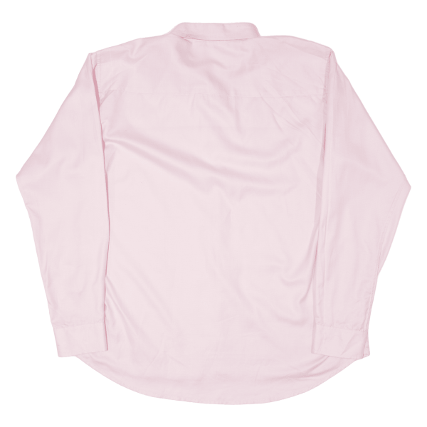 NEW FASHION Plain Shirt Pink 90s Long Sleeve Mens M For Discount