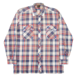 MASTER STYLE Mens Shirt Blue Check Long Sleeve L Online Sale