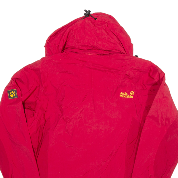 JACK WOLFSKIN Womens Shell Jacket Red Hooded UK 10 Discount