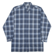 Tall Mens Shirt Blue Check Long Sleeve M Sale