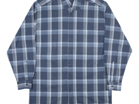 Tall Mens Shirt Blue Check Long Sleeve M Sale