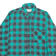 GIUSEPPE DICLASSICO Mens Shirt Green Check Long Sleeve M Cheap