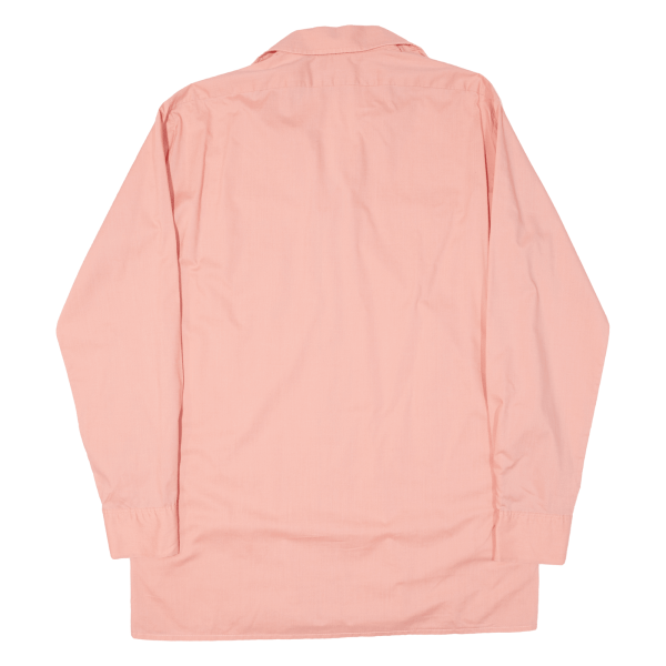 M TELSTAR Mens Plain Shirt Pink Long Sleeve L Online Sale