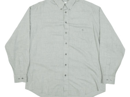 NEW FAST Mens Plain Shirt Green Long Sleeve M For Sale