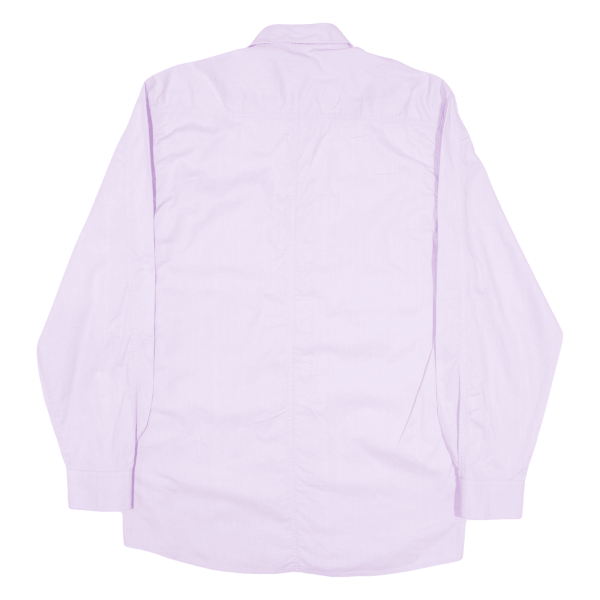 FOLLOW ME Mens Plain Shirt Purple Long Sleeve M For Discount