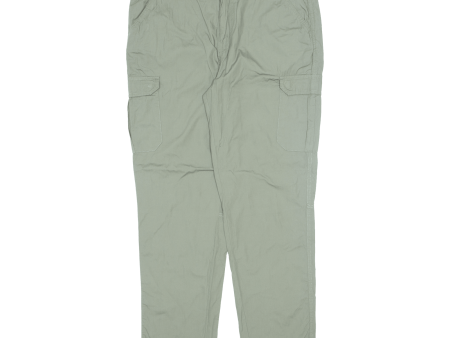 CHICOREE Cargo Womens Trousers Green Regular Tapered W35 L31 For Cheap