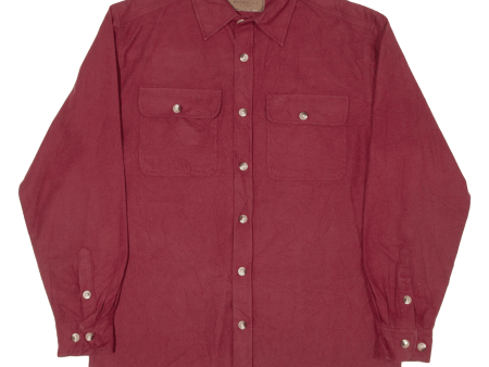 CLEARWATER Plain Shirt Maroon Long Sleeve Mens L Discount