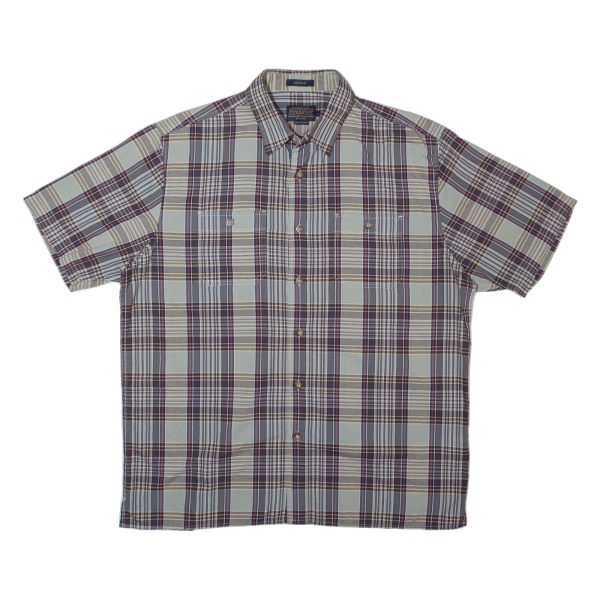 PENDLETON Shirt Beige Check Short Sleeve Mens L Online