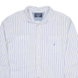 NAUTICA Shirt Blue Striped Long Sleeve Mens 2XL For Discount